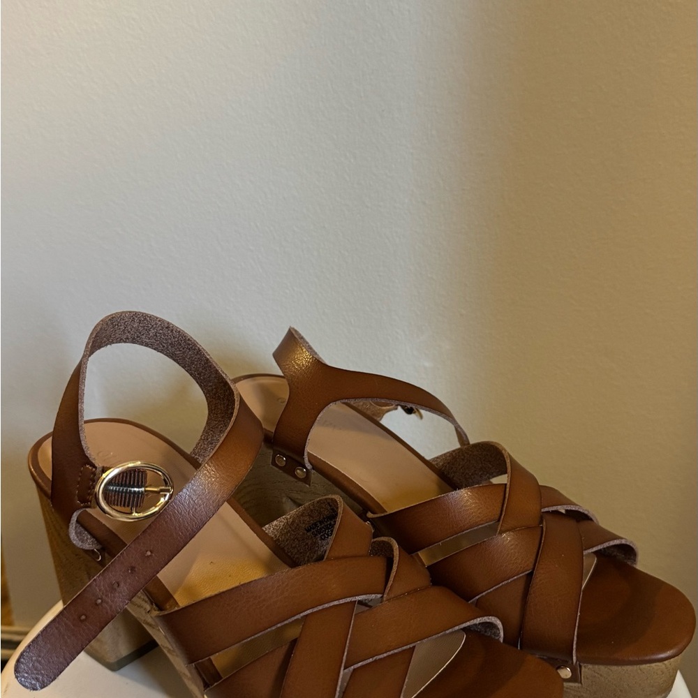 Brown Strappy heels old navy 8